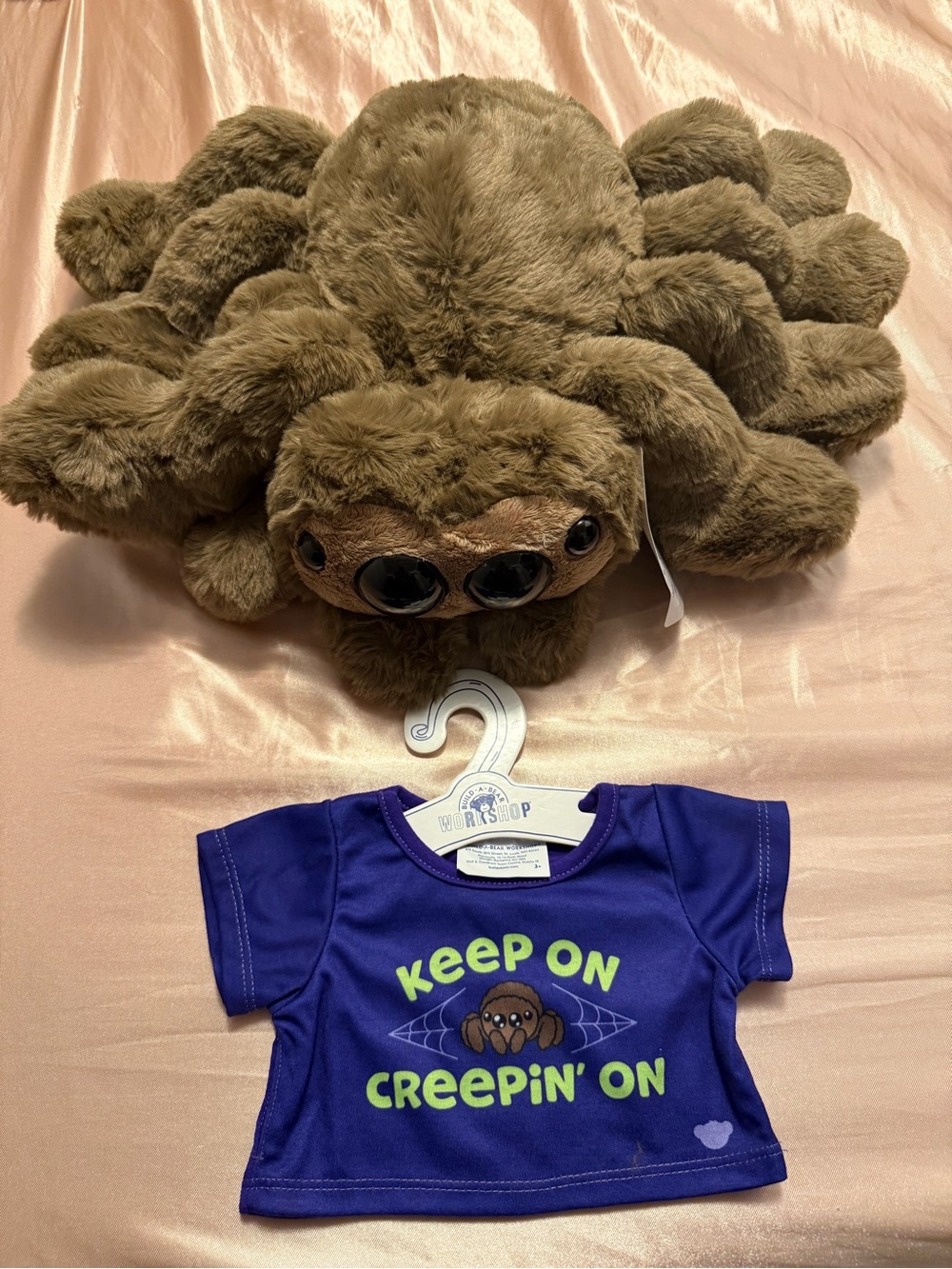 Build A Bear Workshop Jumping Spider Plush with Creepin Shirt Halloween- STUFFED